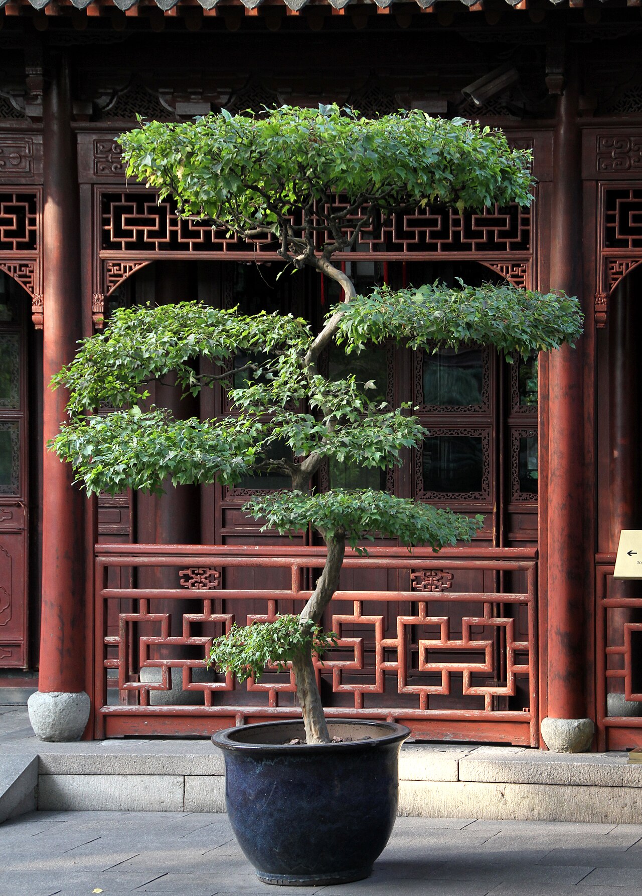 Courtyard architecture inside the ticketed classical Yu Garden