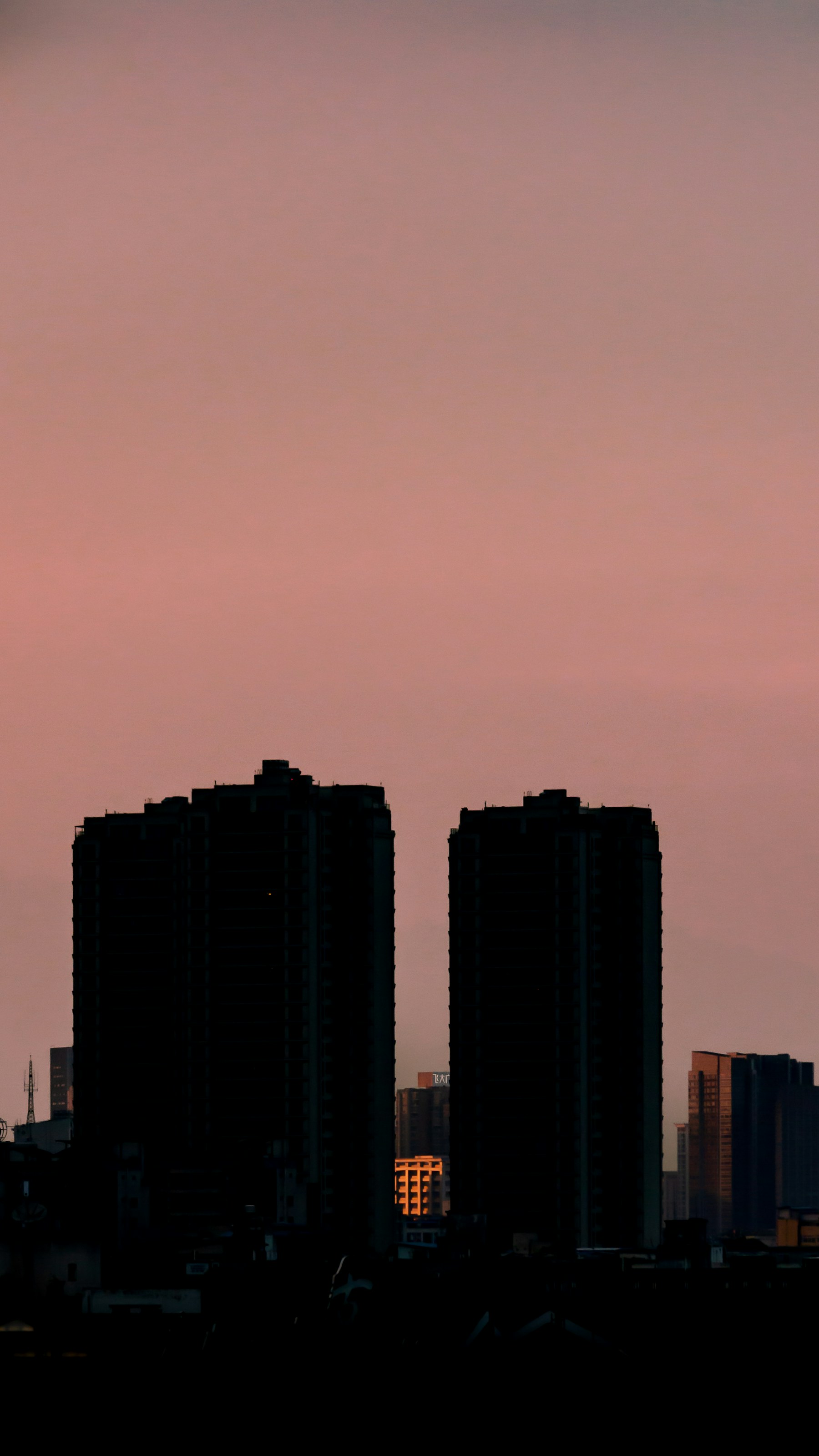 Chengdu skyline at sunset