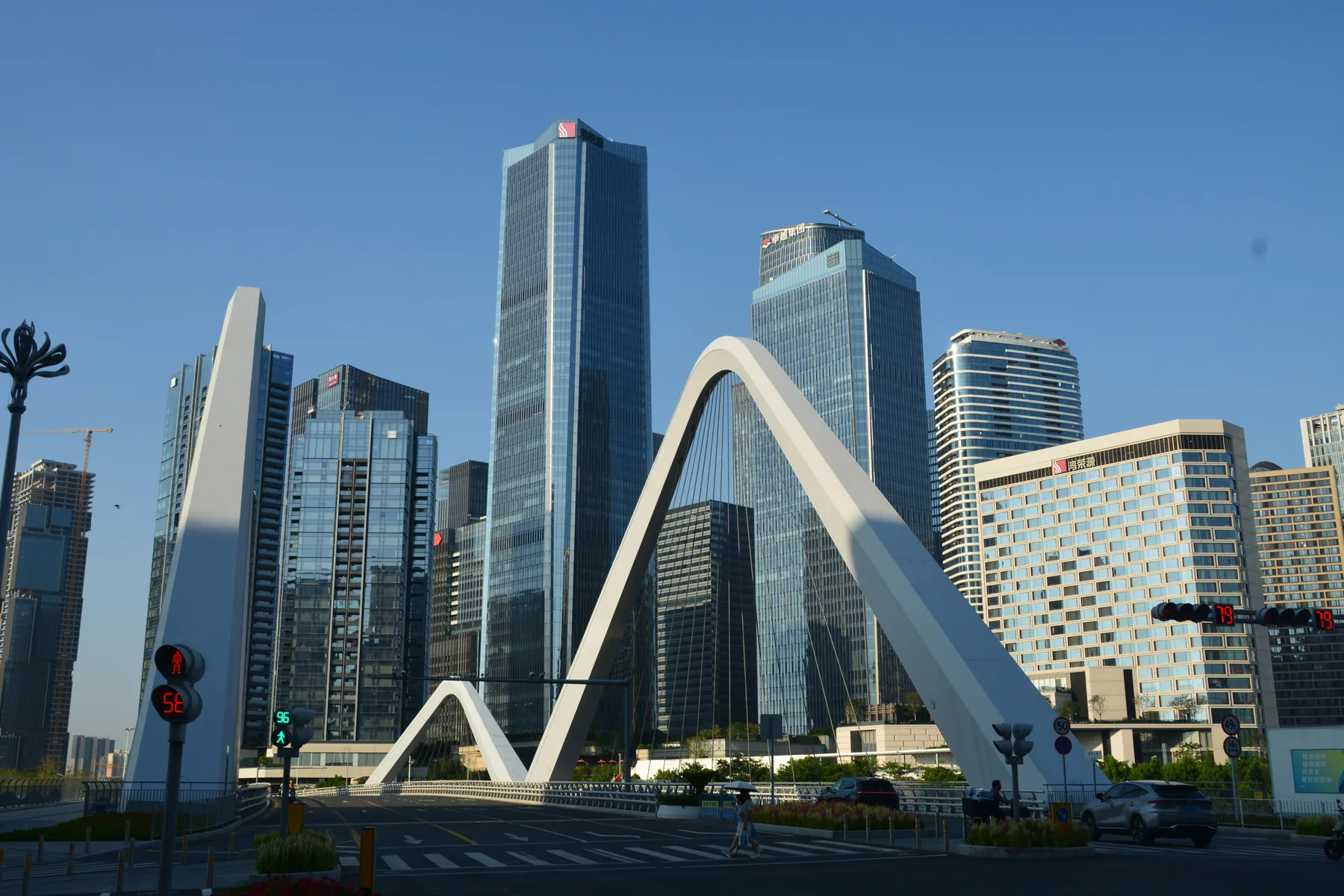 Modern towers and waterfront architecture in Qianhai, Shenzhen